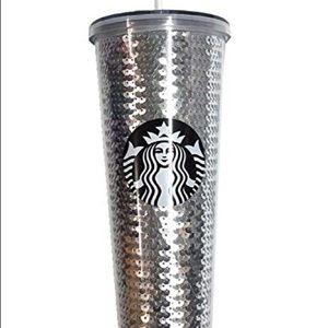 Starbucks Sequin Silver Tumbler 24oz